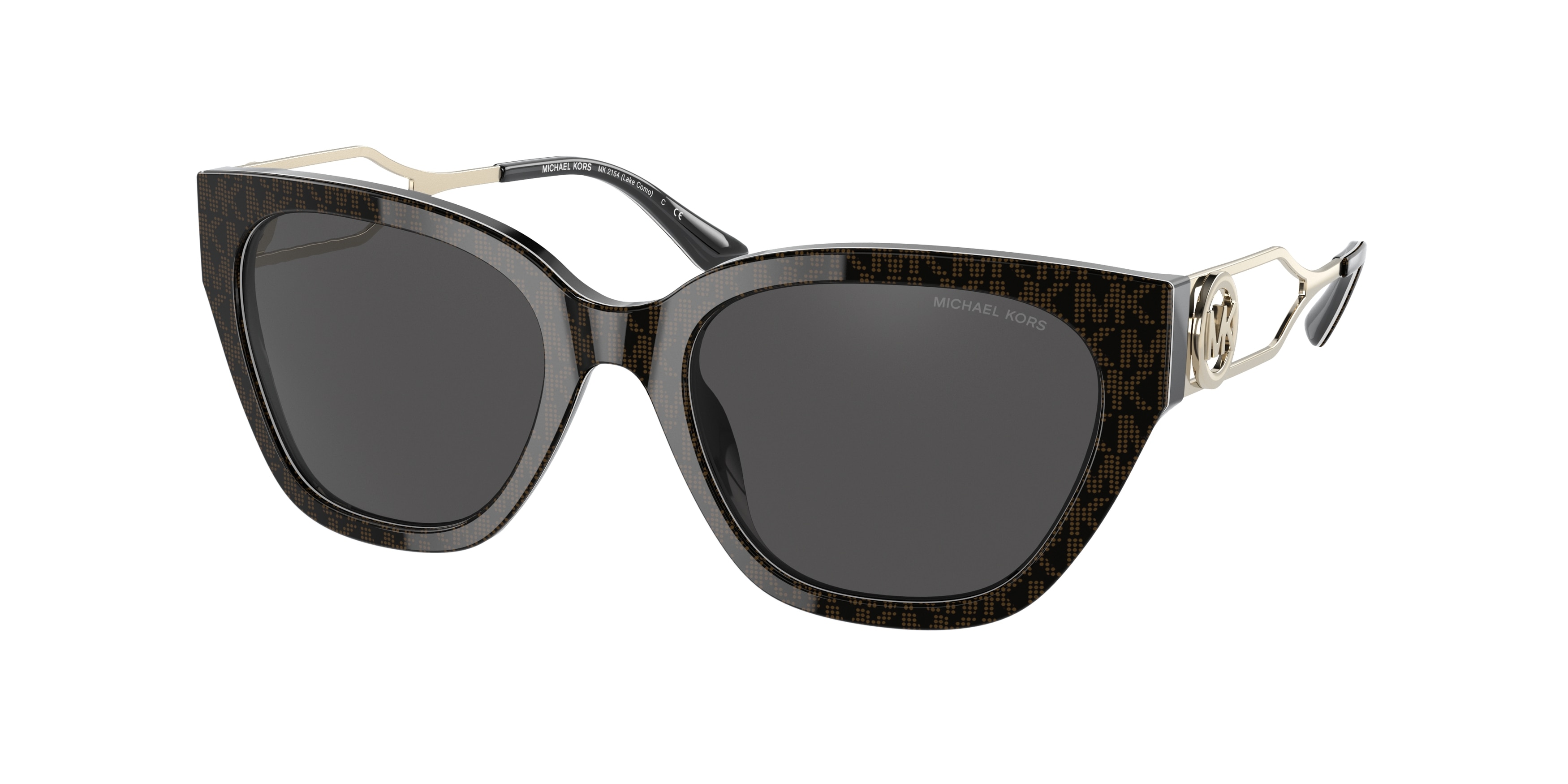Michael Kors Femme MK2154 Lake Como 370687 Lunettes De Soleil AcéTate Marron Gris Carré Normale-image
